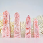 Load image into Gallery viewer, Pink Amethyst x Quartz Tower (O)
