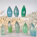 Load image into Gallery viewer, Blue Green Fluorite Flame Carving
