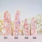 Load image into Gallery viewer, Pink Amethyst x Flower Agate Tower (G)
