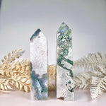 Load image into Gallery viewer, Moss Agate Druzy Statement Tower (C)
