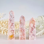 Load image into Gallery viewer, Flower Agate x Quartz Tower (N)
