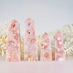 Load image into Gallery viewer, Pink Amethyst x Flower Agate Tower (G)
