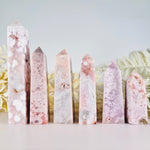 Load image into Gallery viewer, Pink Amethyst x Flower Agate Tower (J)
