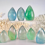 Load image into Gallery viewer, Blue Green Fluorite Flame Carving
